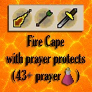 Fire cape with prayer protects